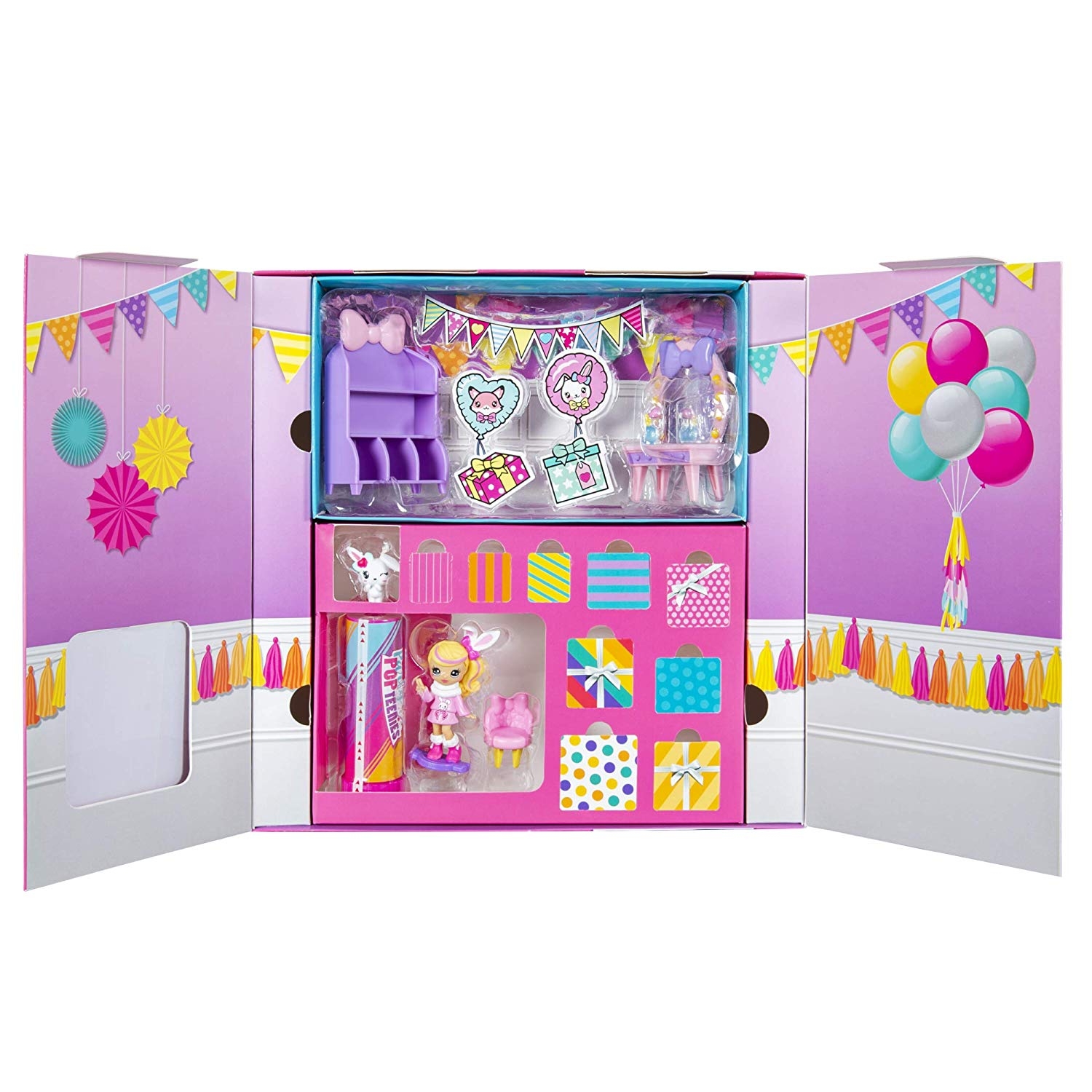 party popteenies party surprise box playset